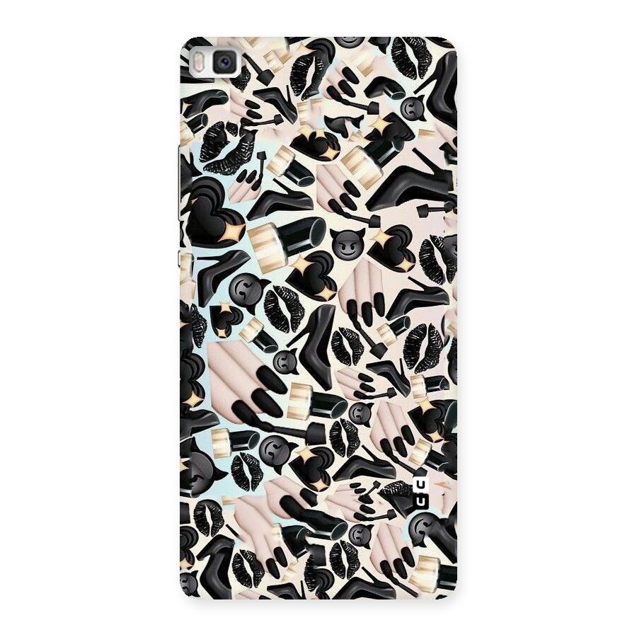 All Black Love Back Case for Huawei P8