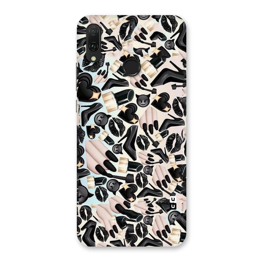 All Black Love Back Case for Huawei Y9 (2019)