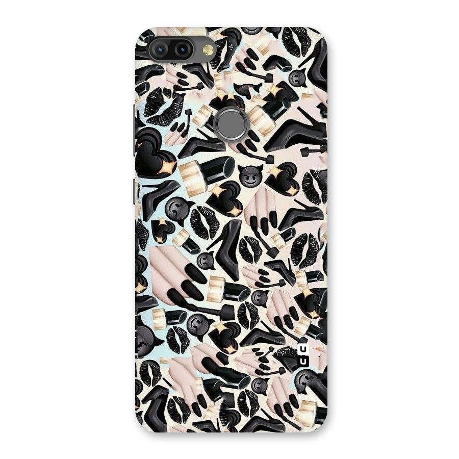 All Black Love Back Case for Infinix Hot 6 Pro