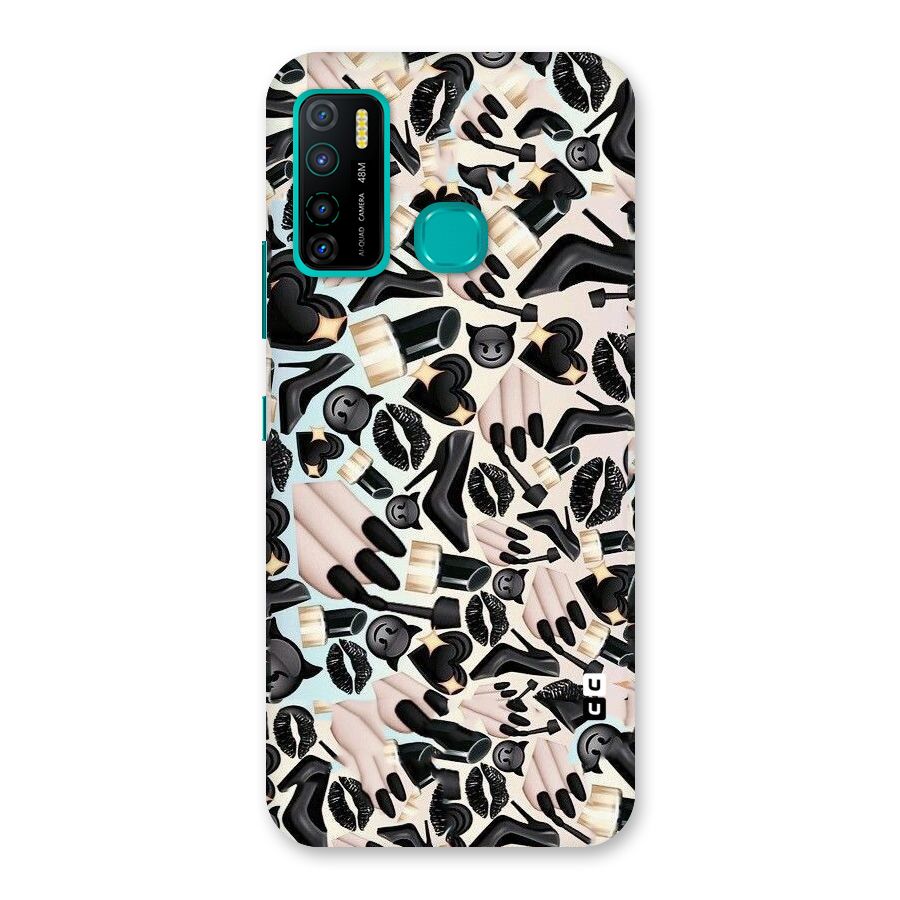 All Black Love Back Case for Infinix Hot 9 Pro