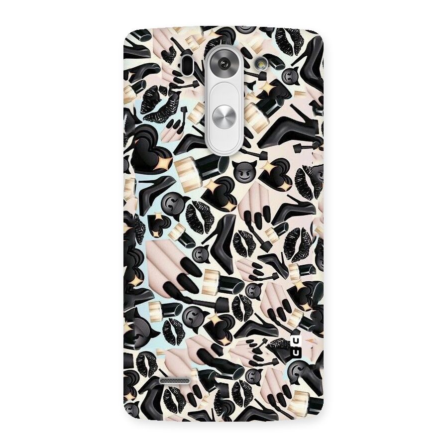 All Black Love Back Case for LG G3 Beat