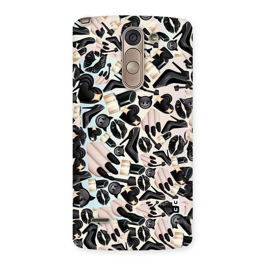All Black Love Back Case for LG G3 Stylus
