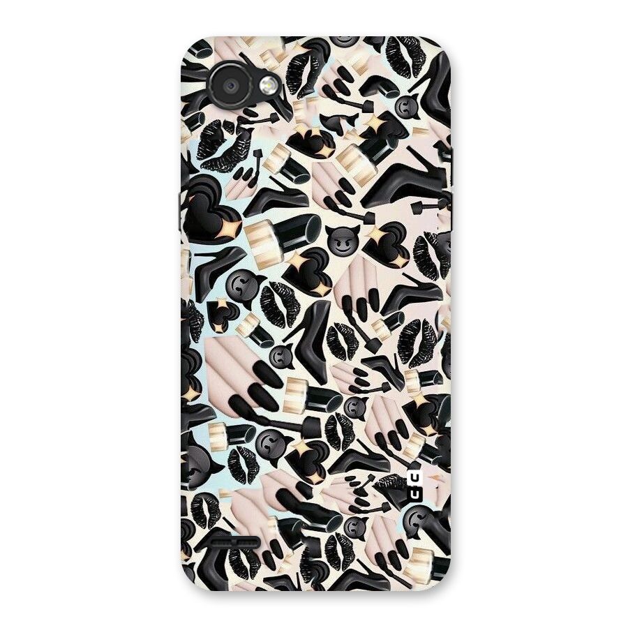 All Black Love Back Case for LG Q6