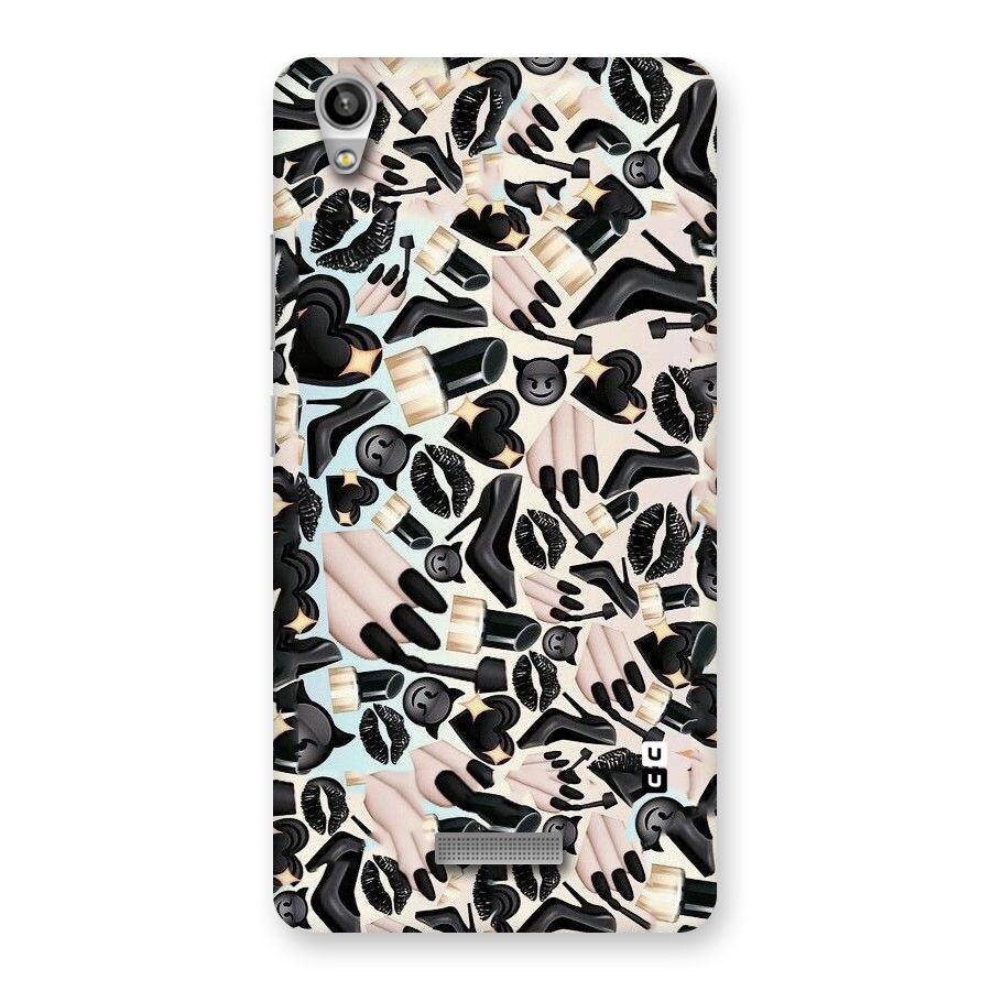 All Black Love Back Case for Lava-Pixel-V1