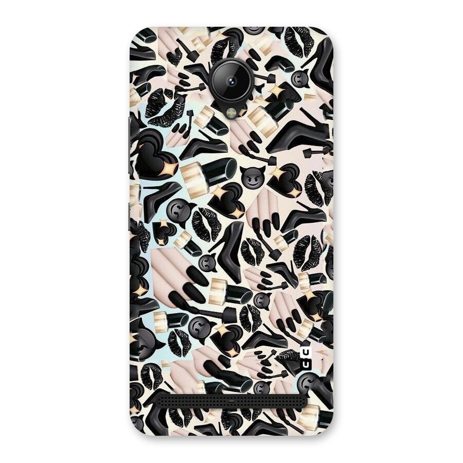 All Black Love Back Case for Lenovo C2