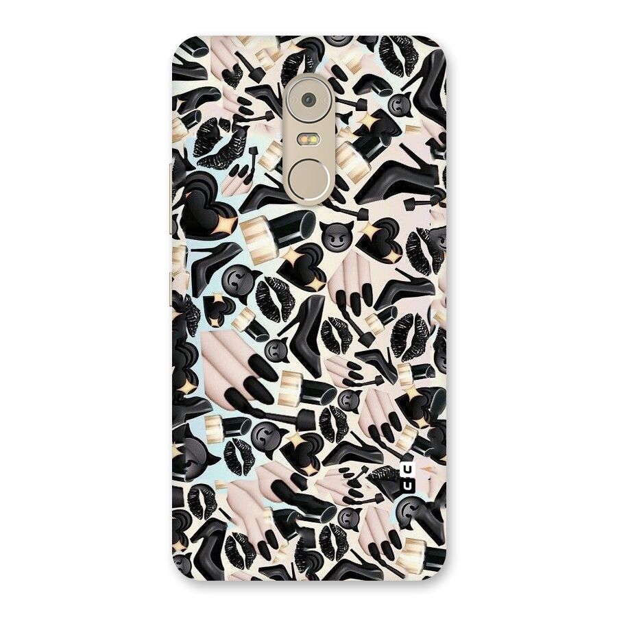 All Black Love Back Case for Lenovo K6 Note