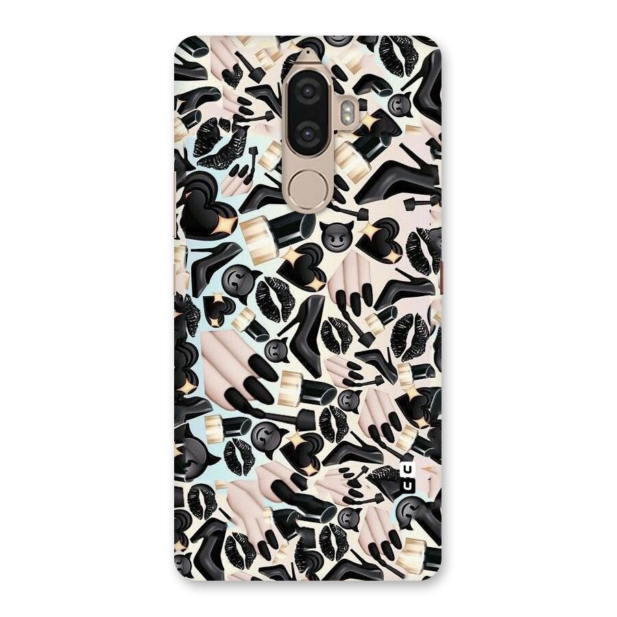 All Black Love Back Case for Lenovo K8 Note