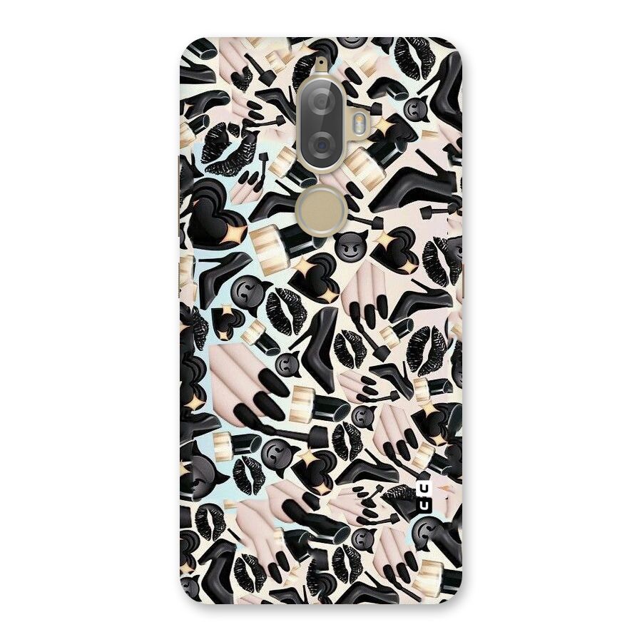 All Black Love Back Case for Lenovo K8 Plus