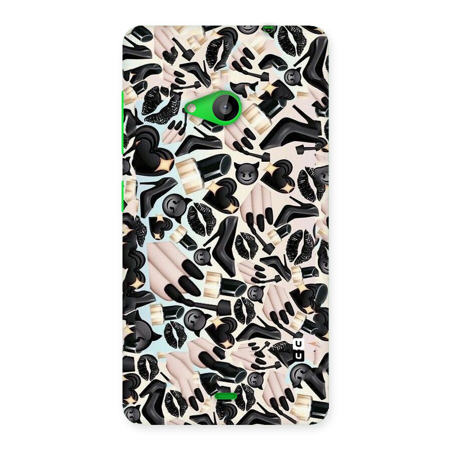 All Black Love Back Case for Lumia 535