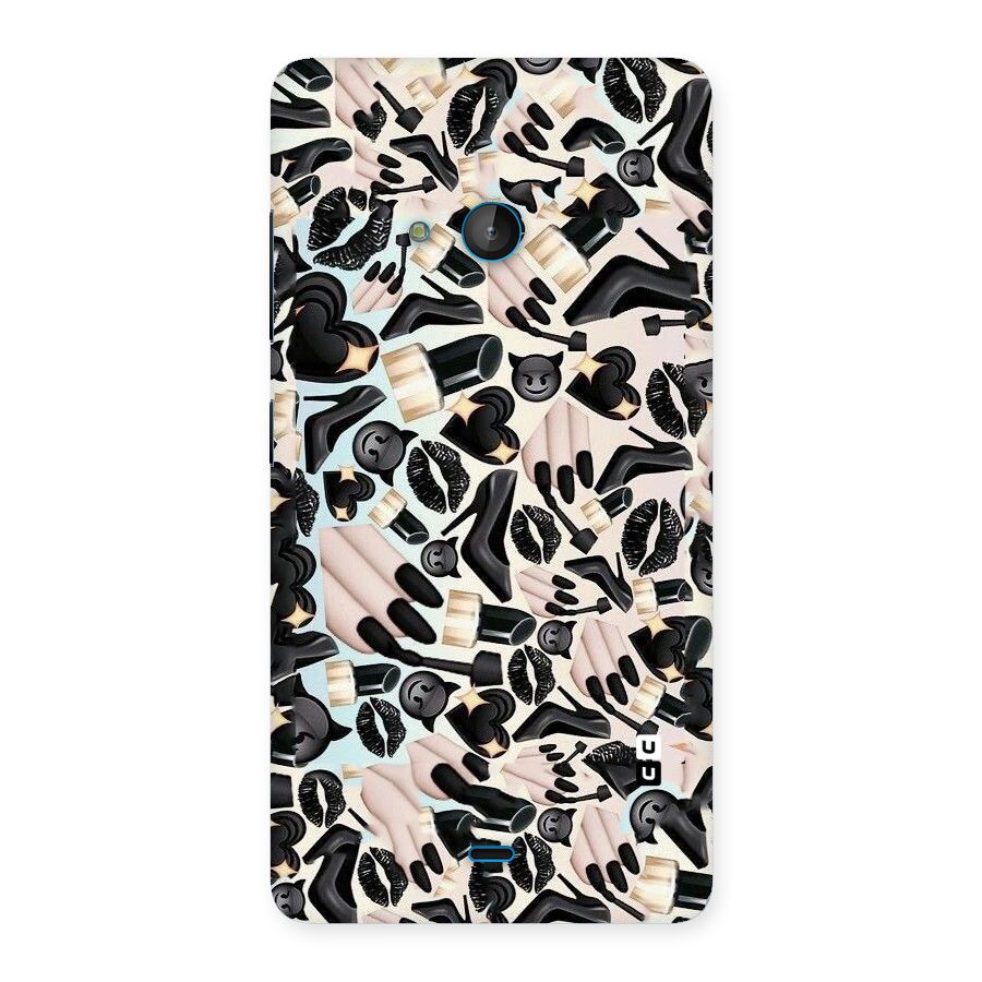 All Black Love Back Case for Lumia 540