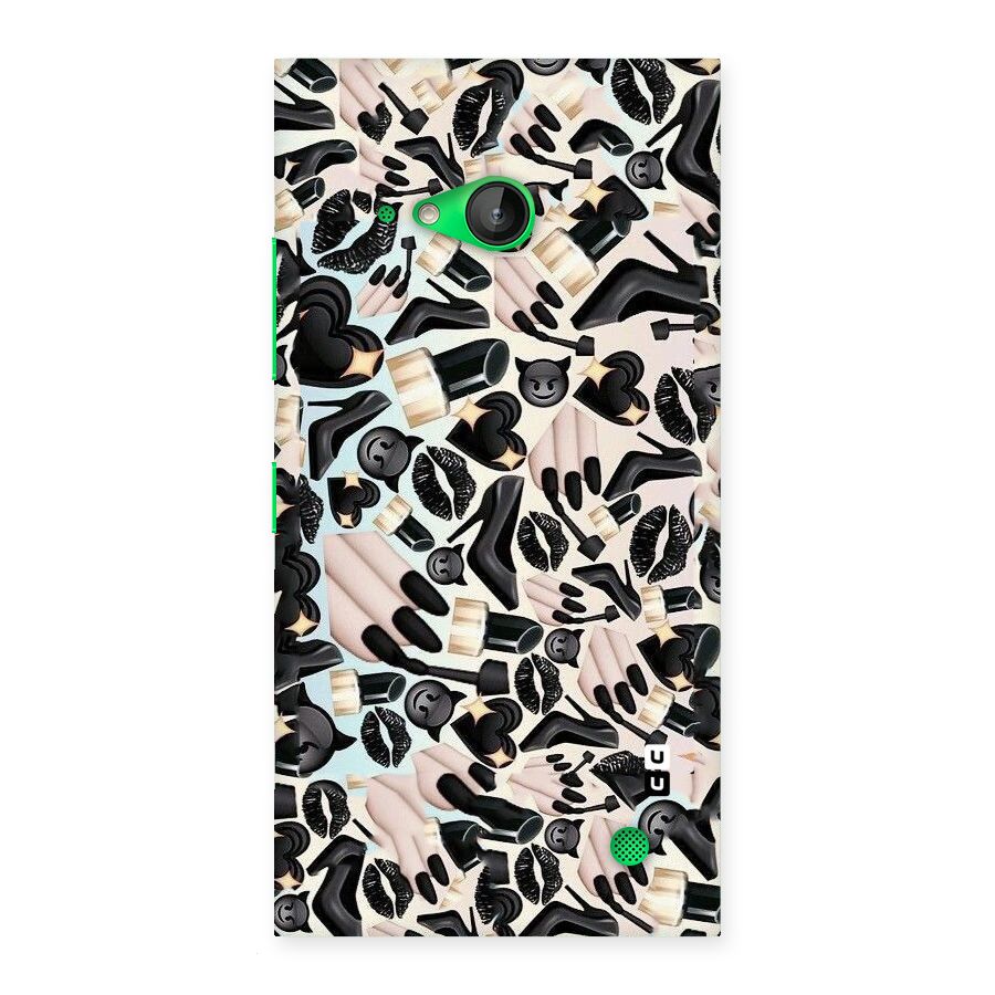 All Black Love Back Case for Lumia 730