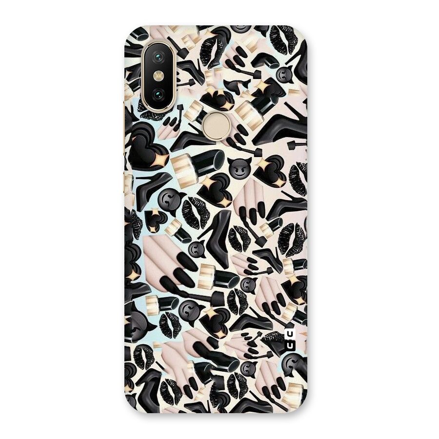 All Black Love Back Case for Mi A2