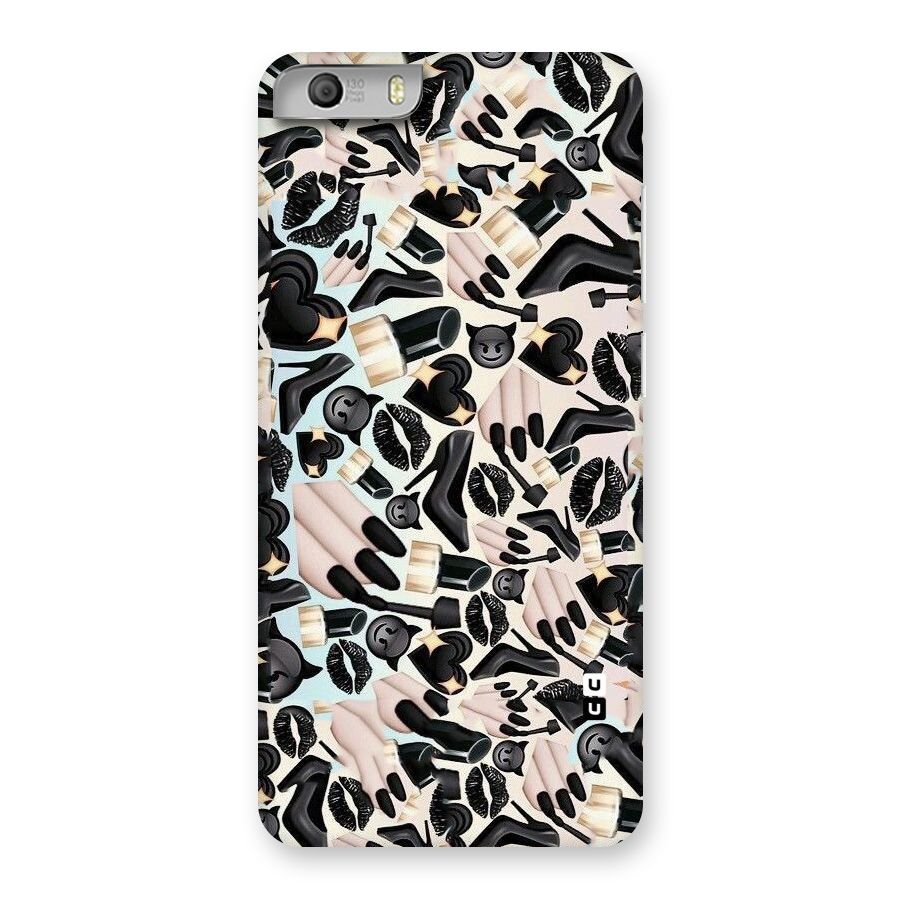 All Black Love Back Case for Micromax Canvas Knight 2