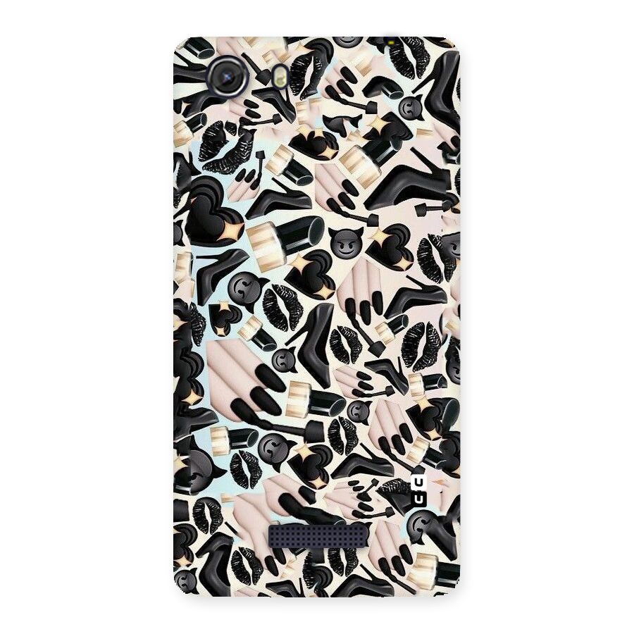 All Black Love Back Case for Micromax Unite 3