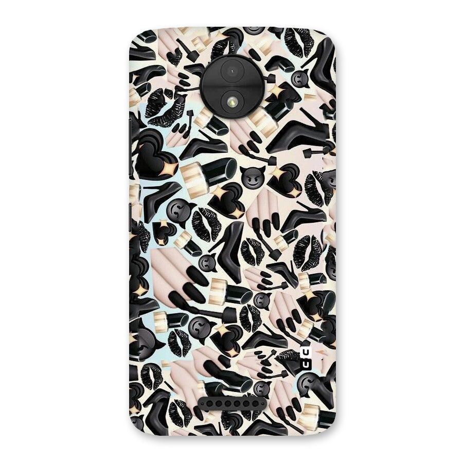All Black Love Back Case for Moto C