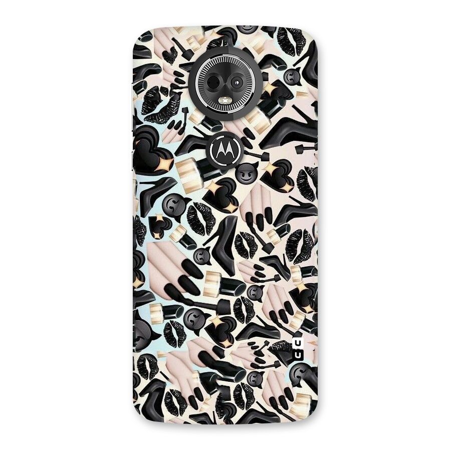 All Black Love Back Case for Moto E5 Plus