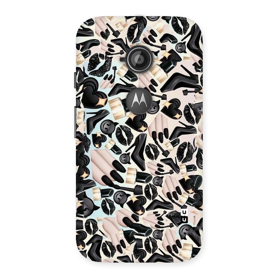 All Black Love Back Case for Moto E 2nd Gen