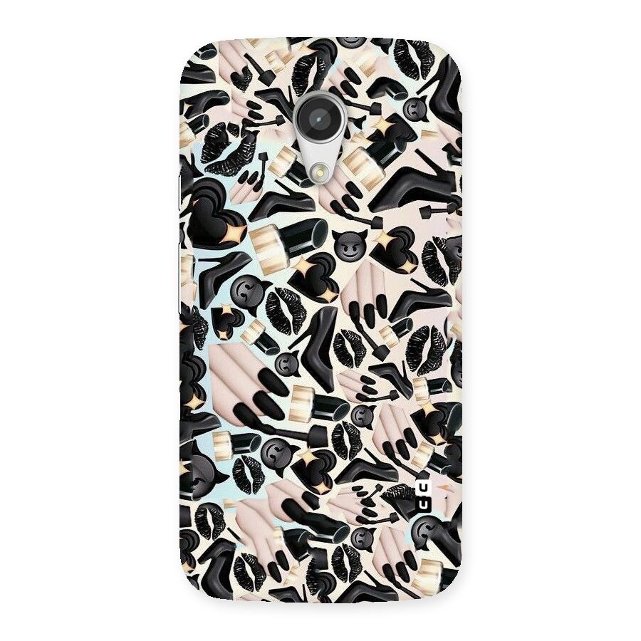 All Black Love Back Case for Moto G 2nd Gen