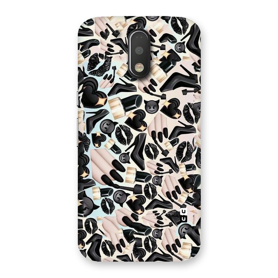 All Black Love Back Case for Motorola Moto G4 Plus