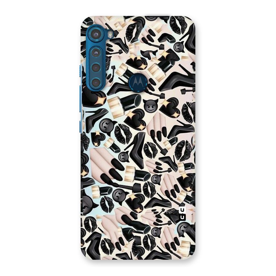 All Black Love Back Case for Motorola One Fusion Plus