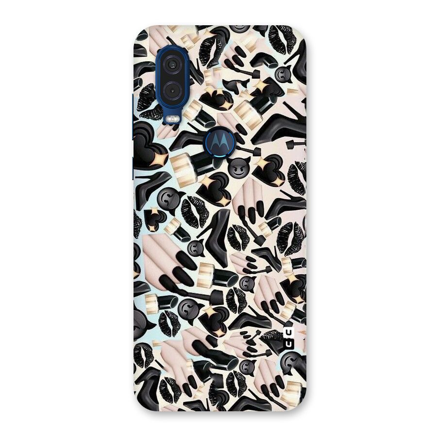 All Black Love Back Case for Motorola One Vision