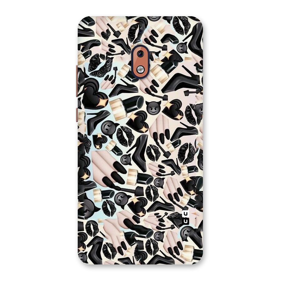 All Black Love Back Case for Nokia 2.1