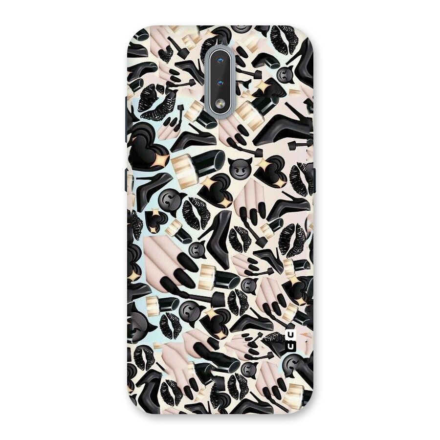 All Black Love Back Case for Nokia 2.3
