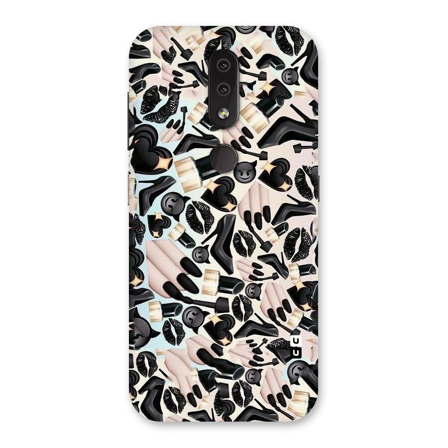 All Black Love Back Case for Nokia 4.2
