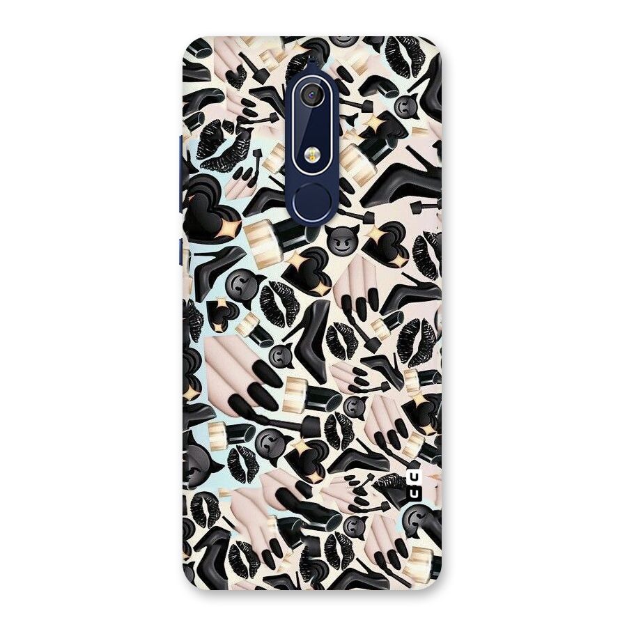 All Black Love Back Case for Nokia 5.1