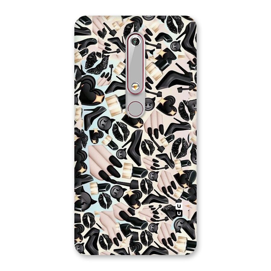All Black Love Back Case for Nokia 6.1