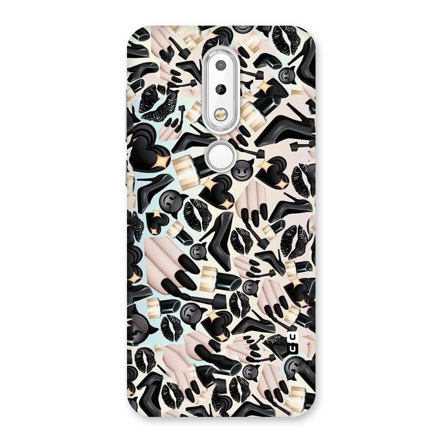 All Black Love Back Case for Nokia 6.1 Plus