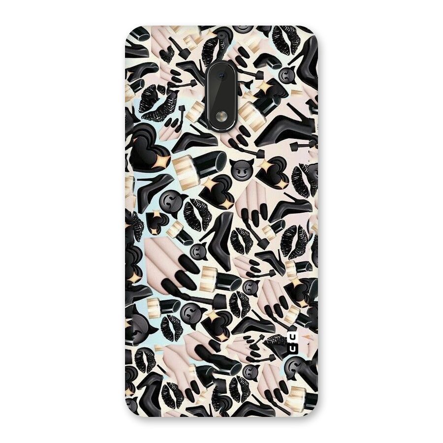 All Black Love Back Case for Nokia 6