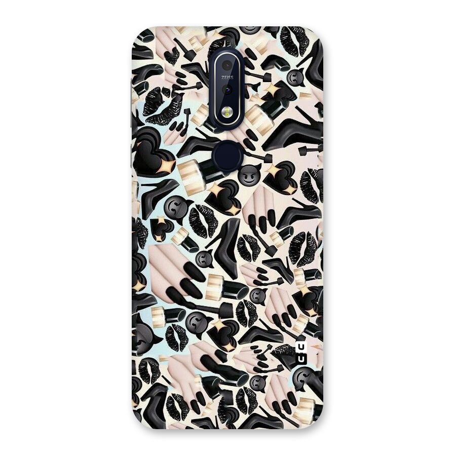 All Black Love Back Case for Nokia 7.1