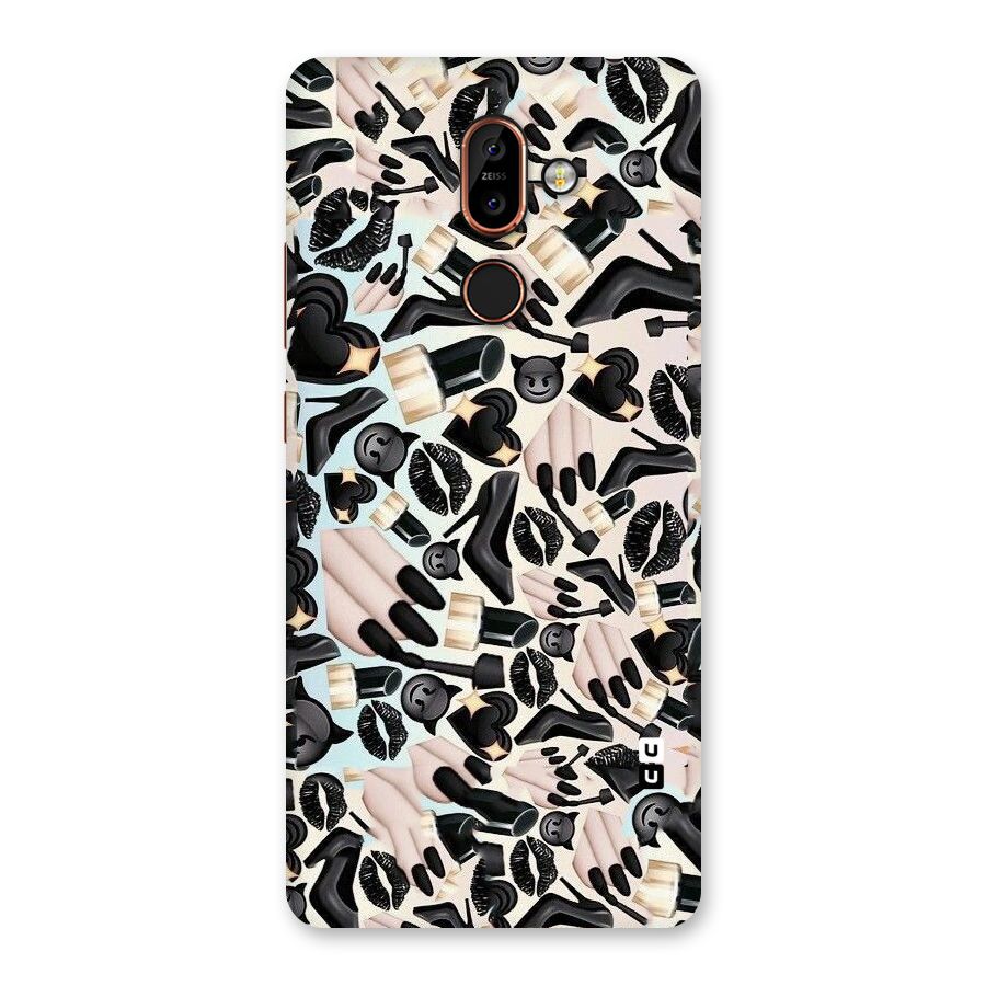 All Black Love Back Case for Nokia 7 Plus