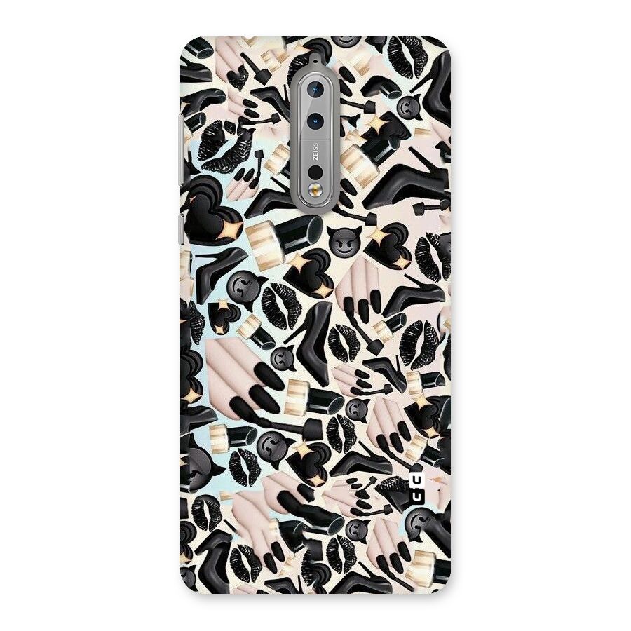 All Black Love Back Case for Nokia 8