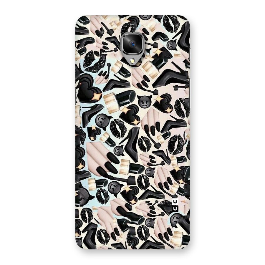 All Black Love Back Case for OnePlus 3