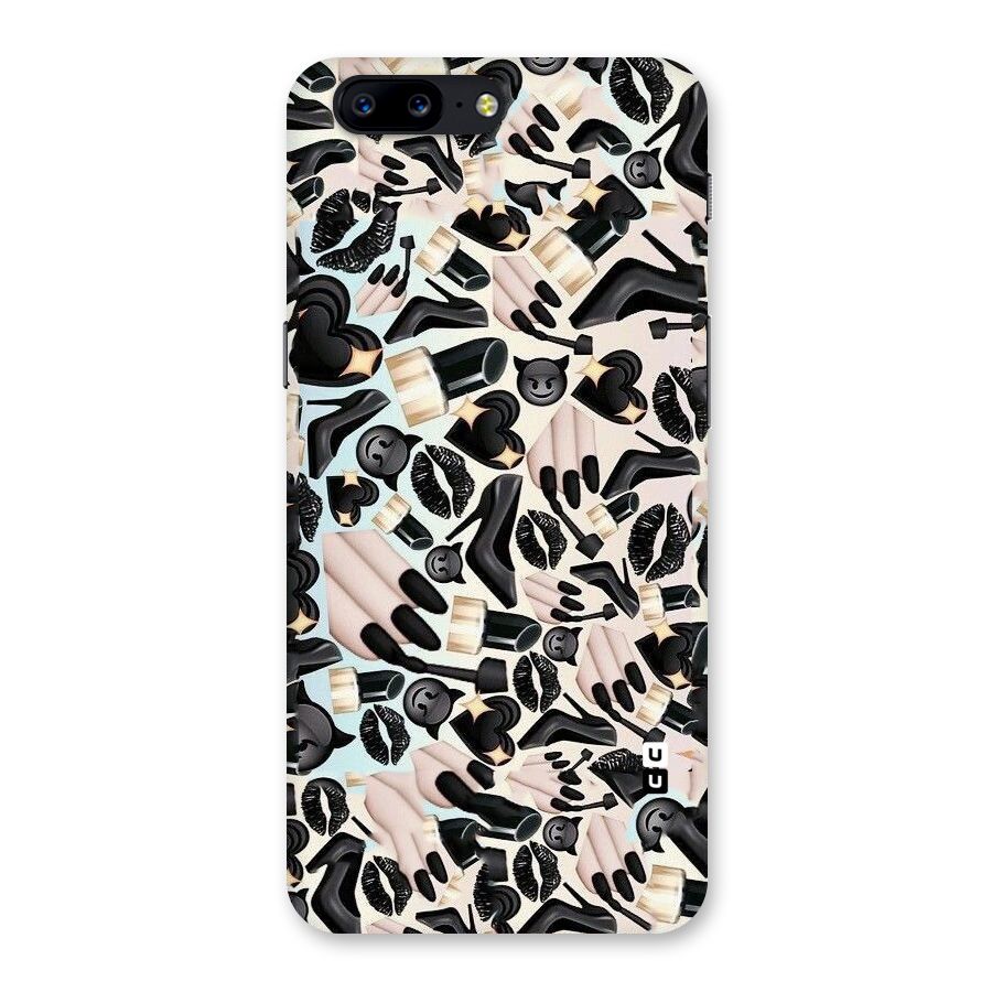 All Black Love Back Case for OnePlus 5
