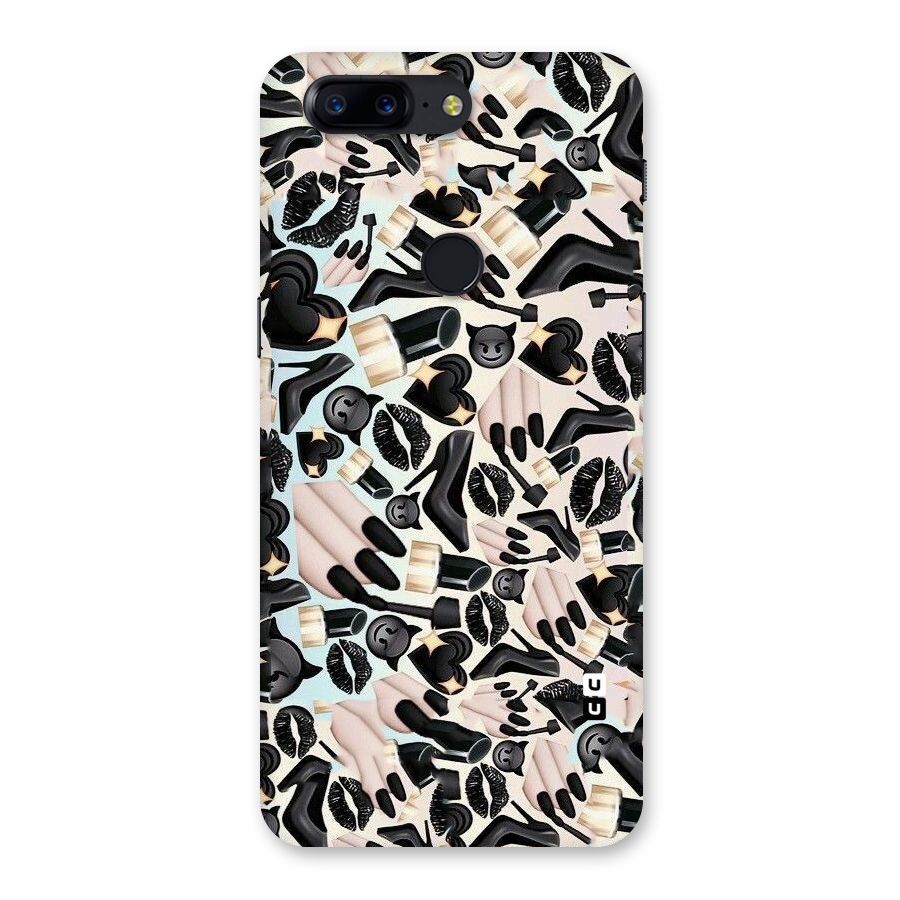 All Black Love Back Case for OnePlus 5T