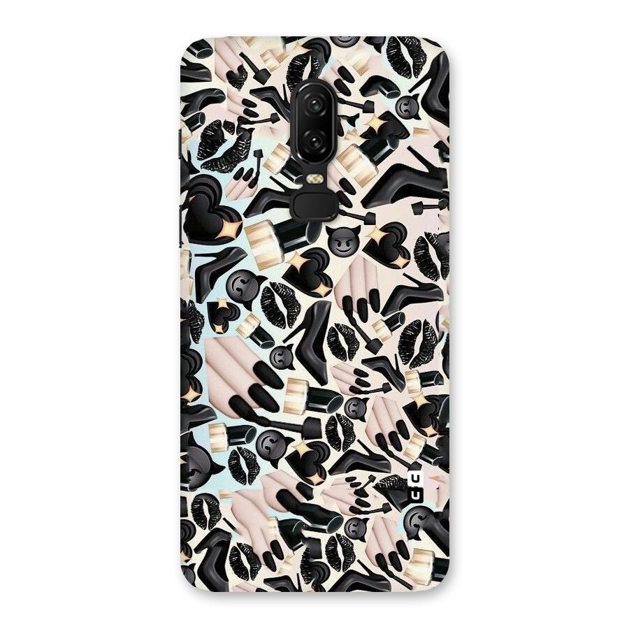 All Black Love Back Case for OnePlus 6