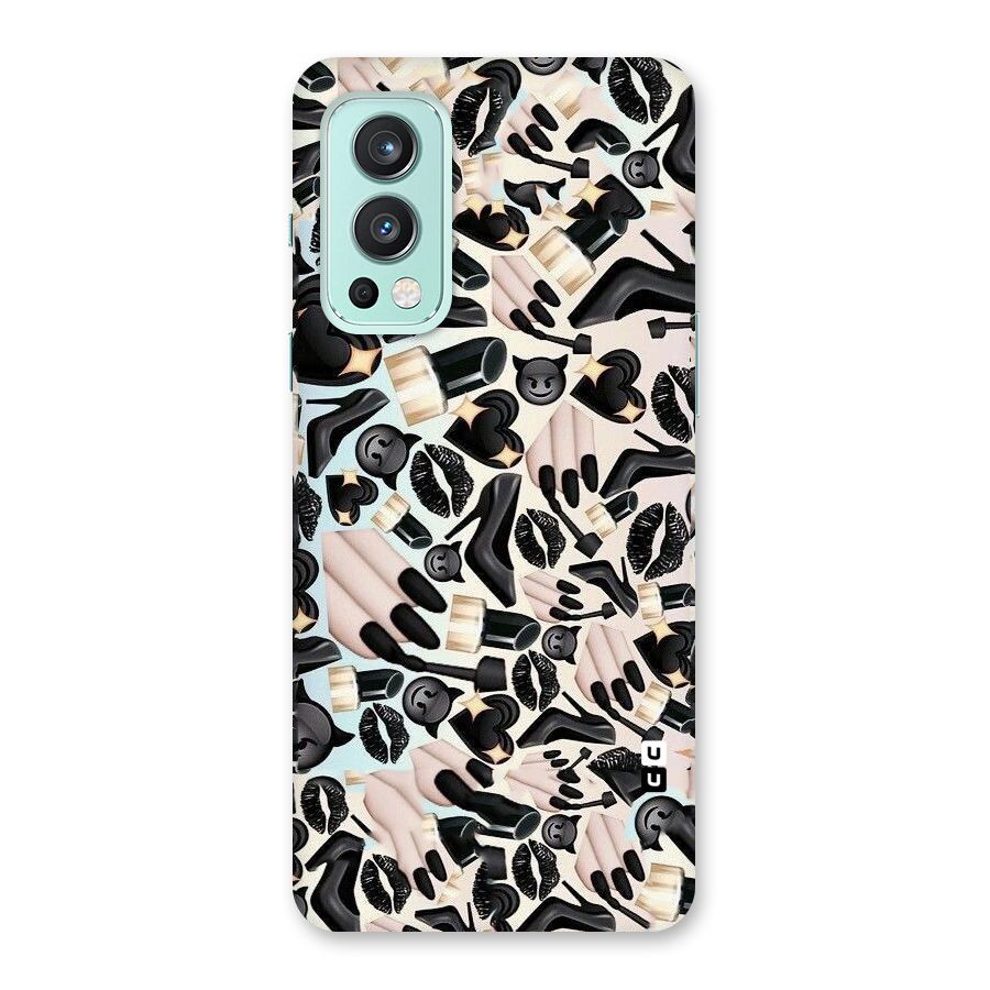 All Black Love Back Case for OnePlus Nord 2 5G