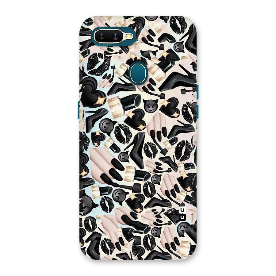 All Black Love Back Case for Oppo A11k