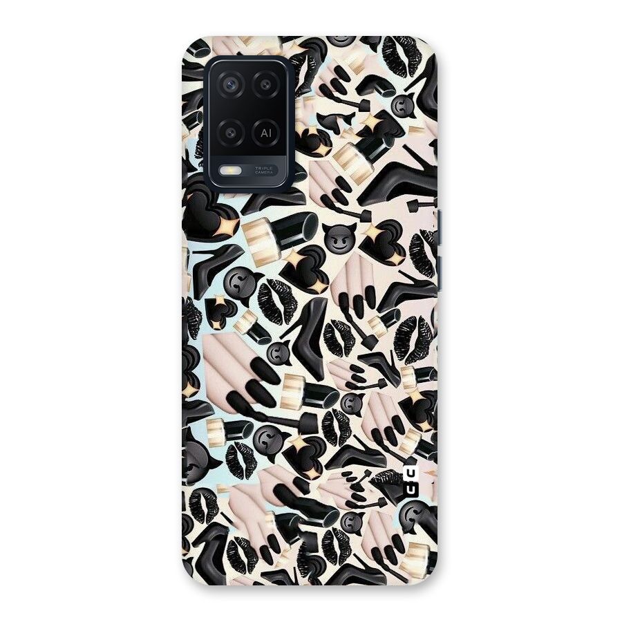 All Black Love Back Case for Oppo A54