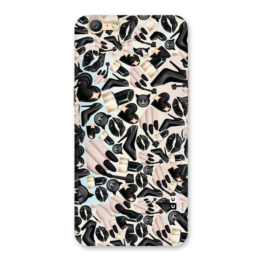 All Black Love Back Case for Oppo A57