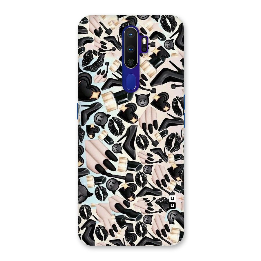 All Black Love Back Case for Oppo A9 (2020)