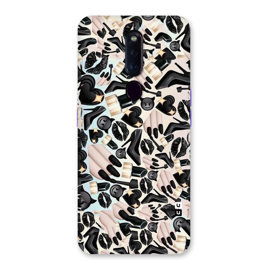 All Black Love Back Case for Oppo F11 Pro