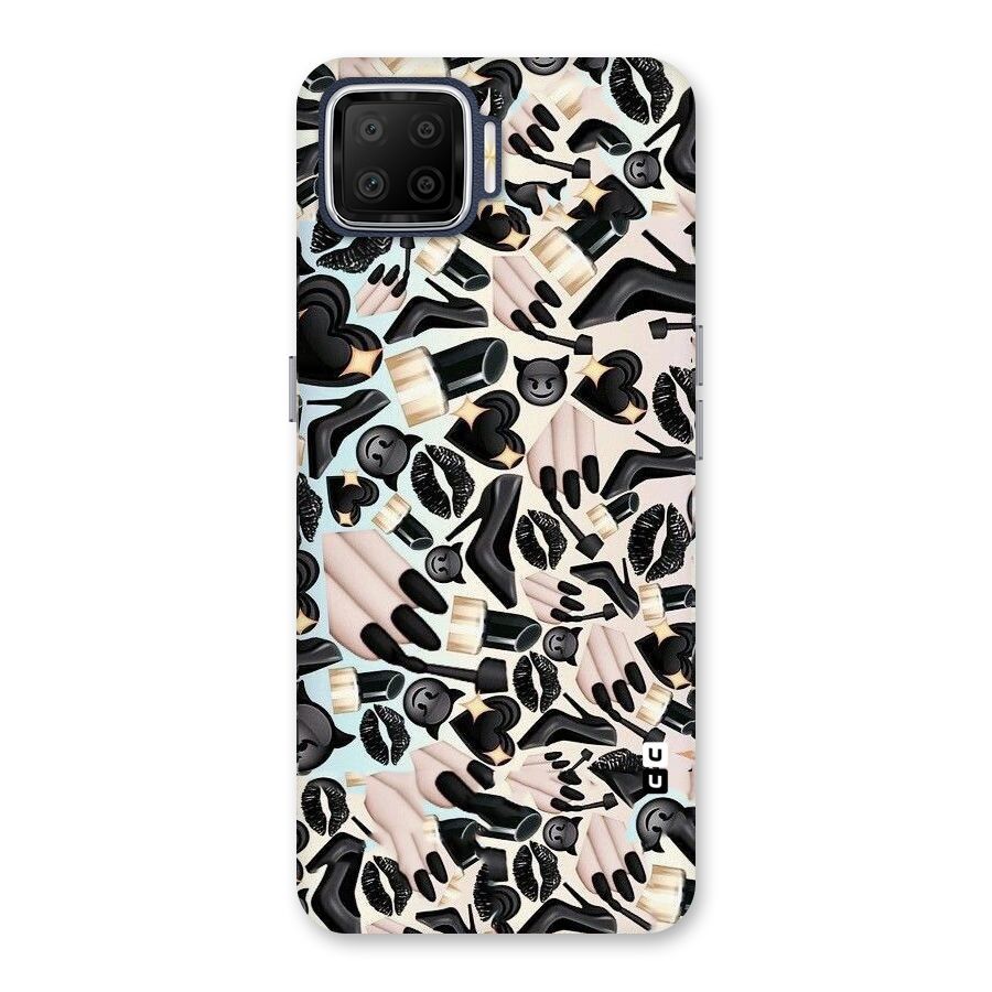 All Black Love Back Case for Oppo F17