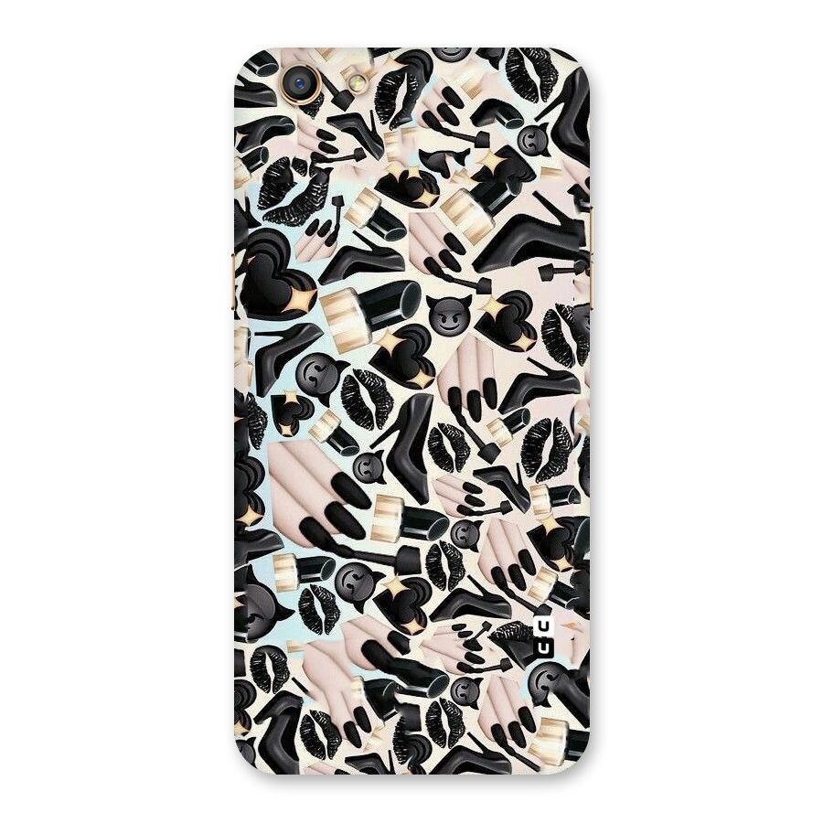 All Black Love Back Case for Oppo F3
