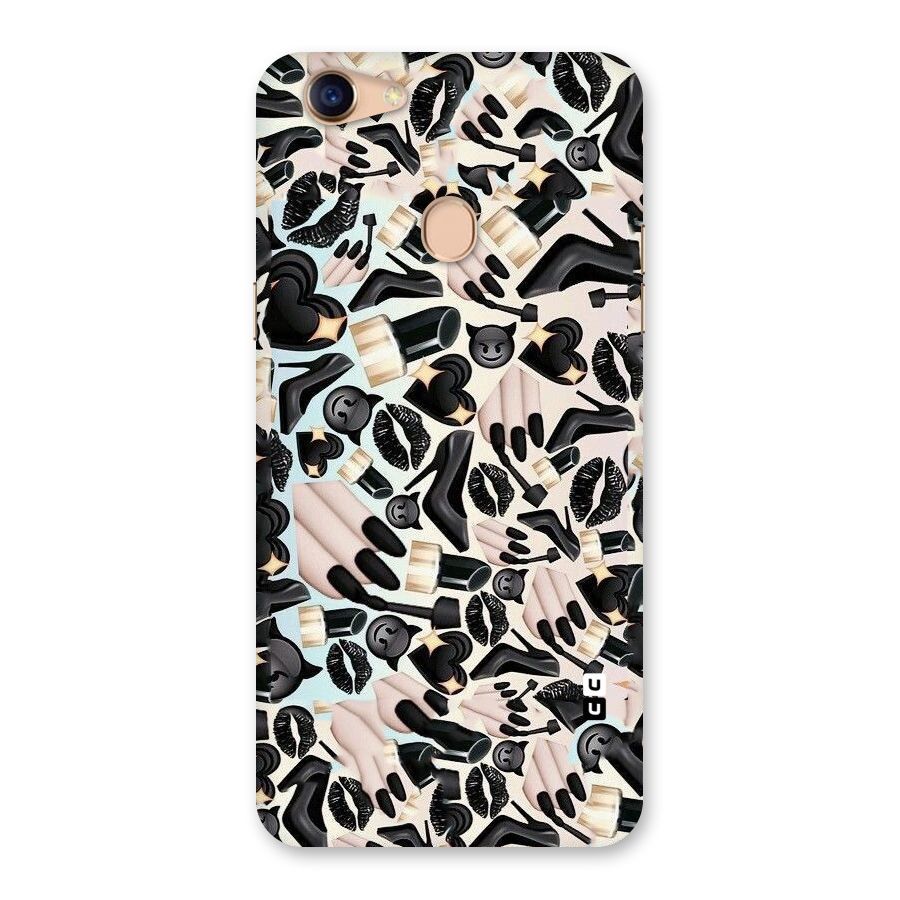 All Black Love Back Case for Oppo F5