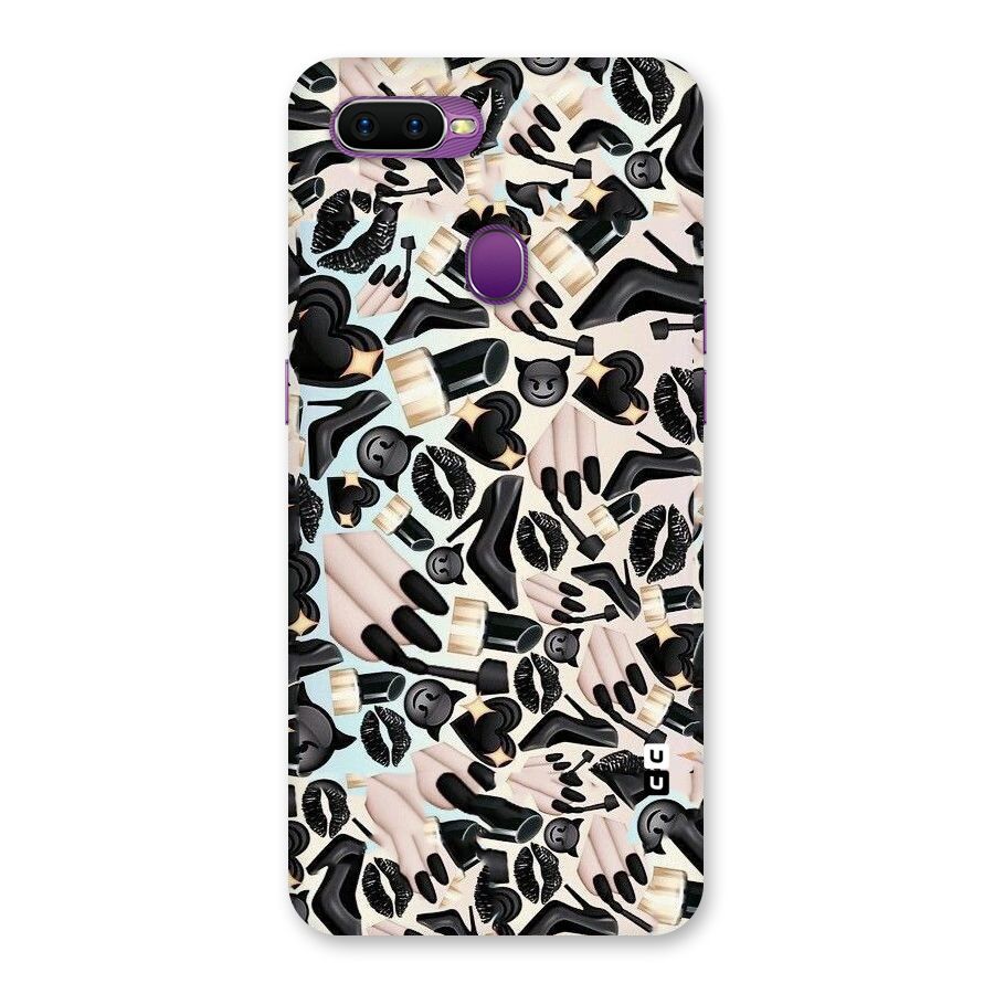 All Black Love Back Case for Oppo F9