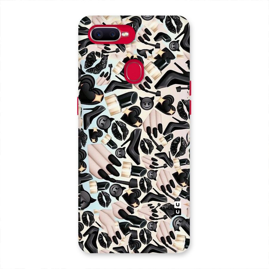 All Black Love Back Case for Oppo F9 Pro
